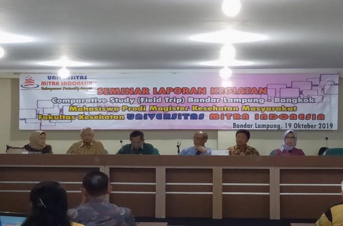Seminar Laporan Kegiatan Comparative Study ( Field Trip ) BaLam - Bangkok Prodi Magister KesMas